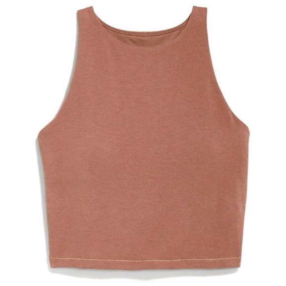 NWOT! Old Navy Warm Taupe Light Support PowerChill Longline Sports Bra 🤎 - Picture 3 of 4